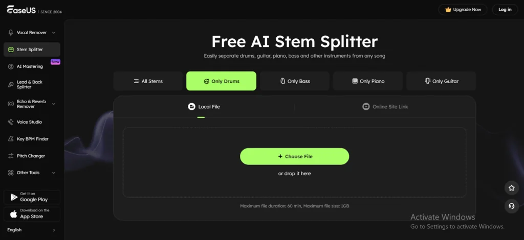 easeus ai stem splitter